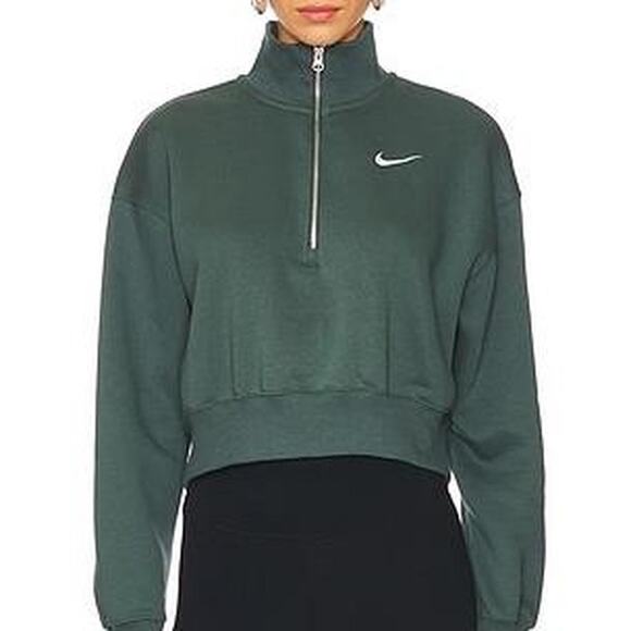 Nike Tops - Nike small quarter zip cropped sweatshirt